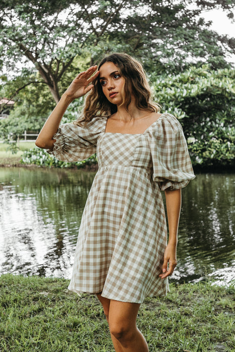 Hazel Dress in Gingham Print