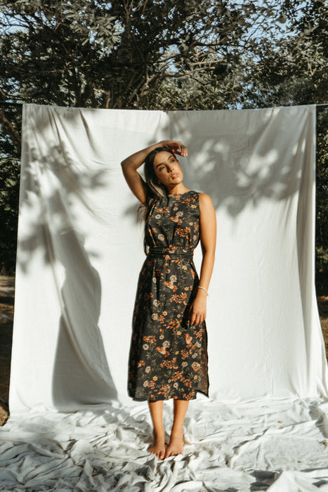Elisa Midi Dress | Vintage Floral Print