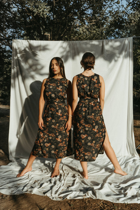 Elisa Midi Dress | Vintage Floral Print