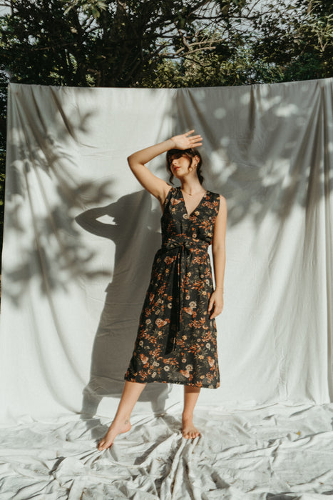 Elisa Midi Dress | Vintage Floral Print