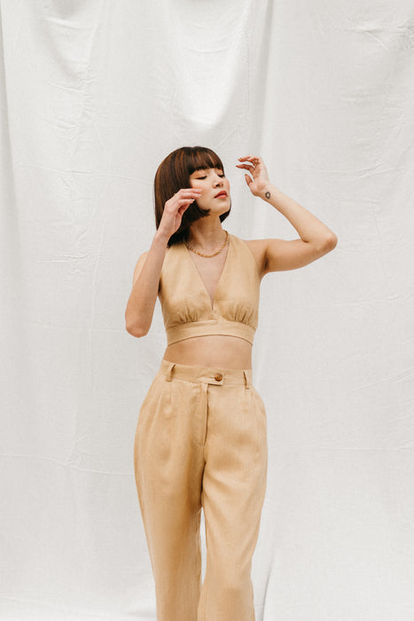 Stella Linen Bralette