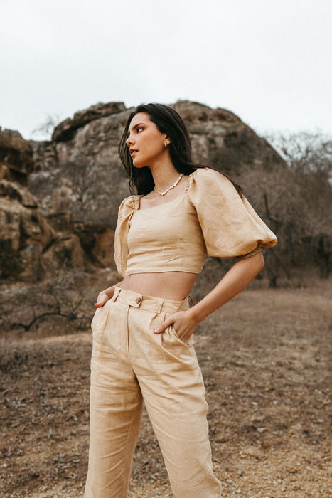 Lola Linen Crop Top