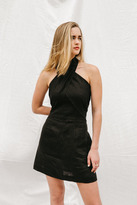 Lotus Linen Mini Dress