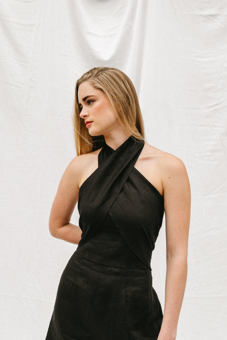 Lotus Linen Mini Dress