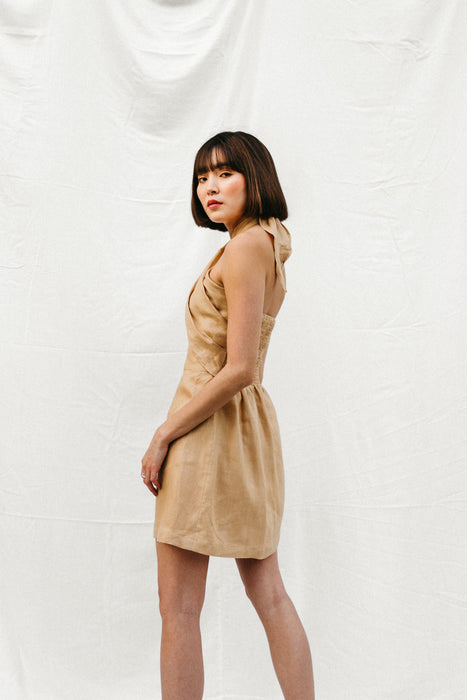 Lotus Linen Mini Dress