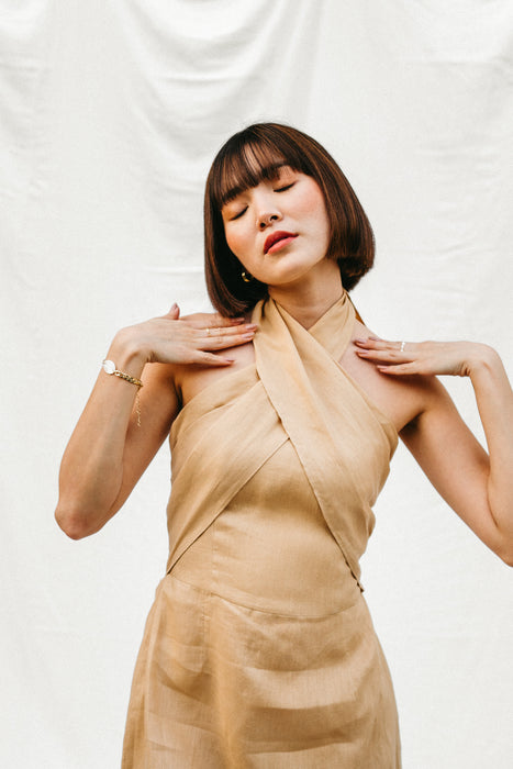 Lotus Linen Mini Dress
