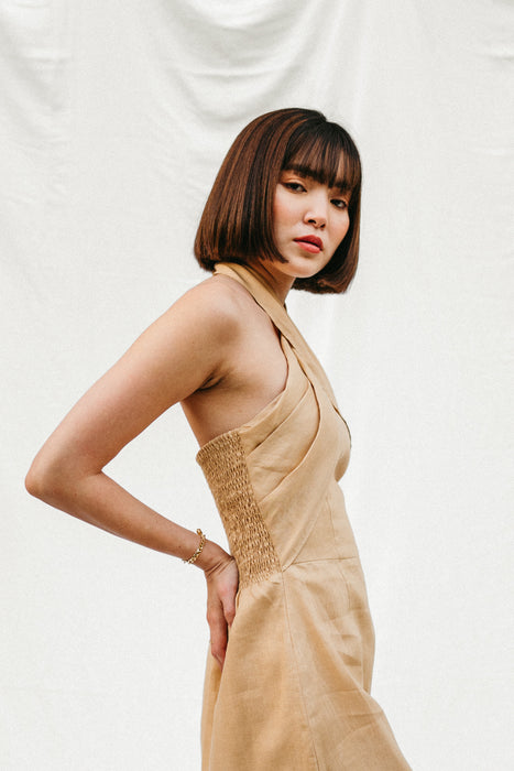 Lotus Linen Mini Dress