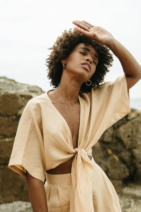 Alaia Crop Top | Camel