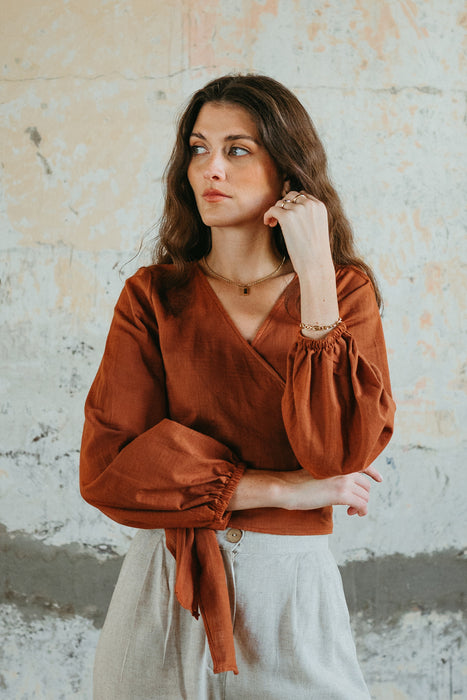 Vita Top in Terracota