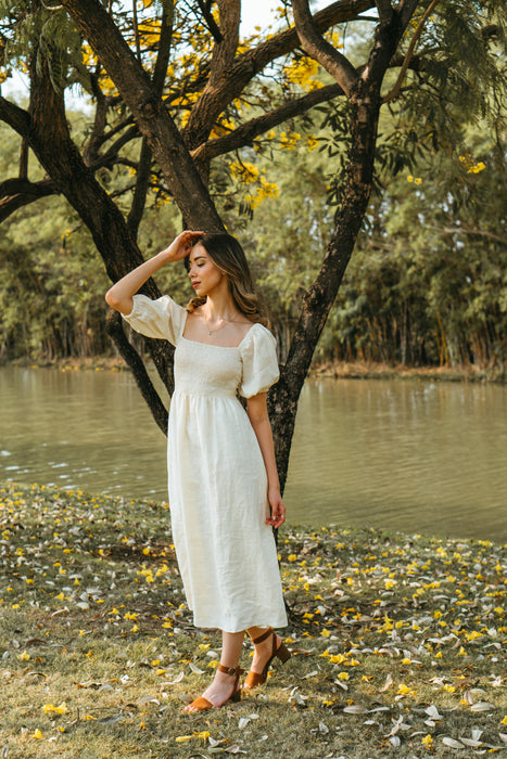 Belle Dress in Butter Yellow