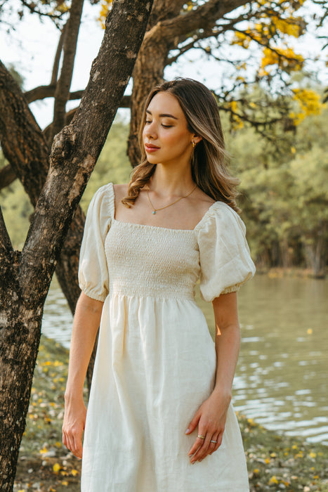 Belle Dress in Butter Yellow