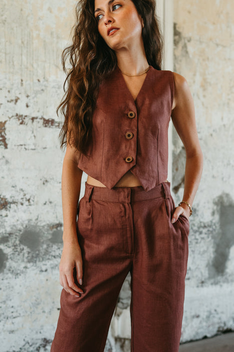 Nora Pant in Chocolate