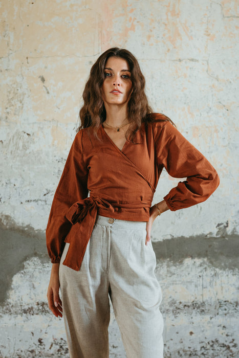 Vita Top in Terracota