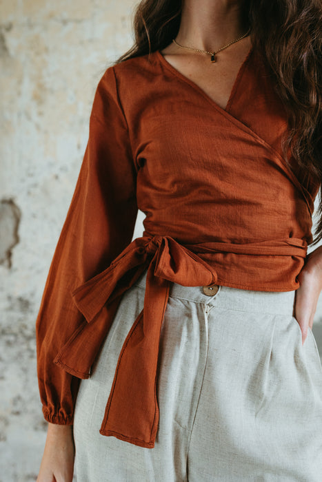 Vita Top in Terracota